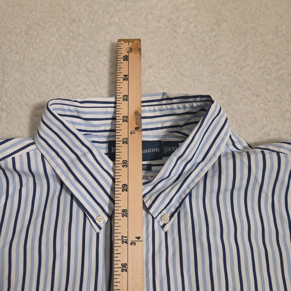 VTG Ralph Lauren Shirt Size 2XL Striped Classic Fit Button Down Long Sleeve - Picture 5 of 7